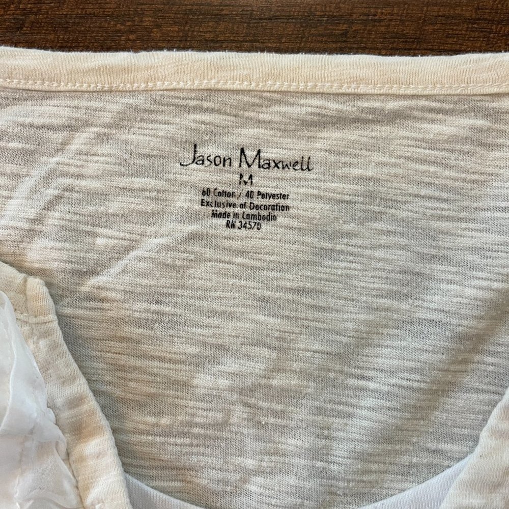 Jason Maxwell Long Sleeve Ruffled V-Neck Top - Picture 5 of 7
